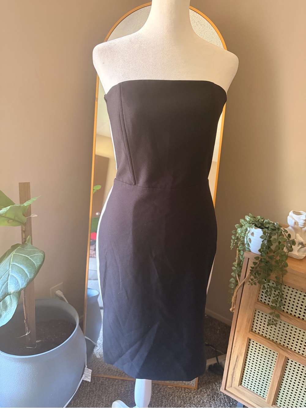 Mason Strapless Black Sheath Dress